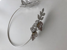 Women Silver Color boho Butterfly Fairy bride Party Hair Headband Crown Tiara