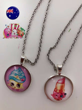Girls Kids Child Cameo Round Badge Shopkins Friendship birthday Chain Necklace