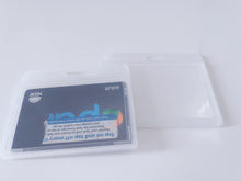 2 AU Clear Opal Credit Name Swipe Card Security badge ID Lanyard Holder Case