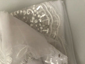 3M Cathedral Wedding Veil – Lace Bridal Veil with Embroidery & Beaded Edge