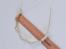 Elegant Pearl Moon Tiara – Gold Crecent Headband