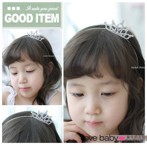Girl Princess Kid Crystal ballet Tiara Bridal Bridemaid ballerina Crown Headband