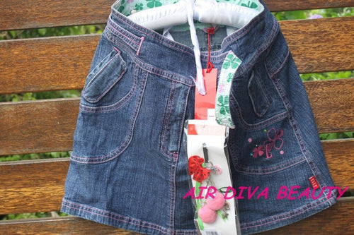 Girls kids children Elle Lovely denim gorgeous skirt dress