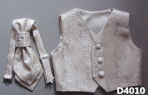 Boys Infant New Born Kid Party Wedding Christening Jacquard Vest Tie Gift Prop 5-9mths
