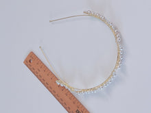 Elegant Pearl Moon Tiara – Gold Crecent Headband