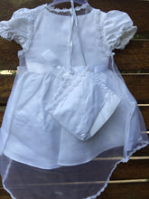 Baby Girl Christening Baptism Dress Set with Bonnet – White Lace Gown