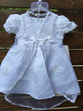 Baby Girl Christening Baptism Dress Set with Bonnet – White Lace Gown