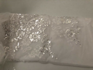 3M Cathedral Wedding Veil – Lace Bridal Veil with Embroidery & Beaded Edge